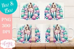 Yarn lover mug wrap PNG for sublimation| Knitting crochet Product Image 3