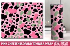 Pink Cheetah Leopard Tumbler Wraps Product Image 1