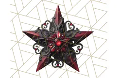 Gothic Christmas Clipart Dark Holiday PNG, Dark Christmas Product Image 4