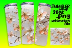 FASHIONABLE PNG for 20oz Tumbler , 3D Flower Product Image 1