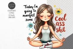 Girl clipart, Manifest clipart, Quote Product Image 1