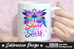 Shine Like The Stars Dragonfly Sublimation PNG Product Image 1