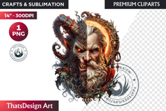 Krampus Christmas Clipart , Bad santa Christmas clipart png Product Image 1