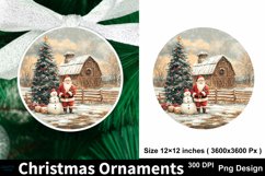Christmas Ornaments PNG Round Sign PNG, Christmas Round Sign Product Image 1