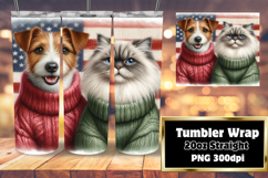 CHIC 20oz PNG Tumbler Wrap , Dog and cat Product Image 1