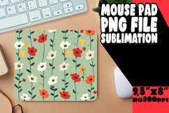 Pastel Boho Garden Mouse Pad Design PNG Product Image 1