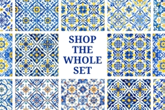 4 Vintage Portuguese Tiles Digital Paper Pack Azulejos Product Image 4