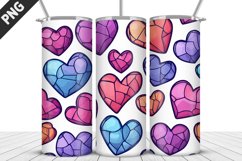 Lovely Hearts Tumbler Design | Valentine&#039;s Day Tumbler Wrap Product Image 2