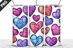 Lovely Hearts Tumbler Design | Valentine's Day Tumbler Wrap Product Image 2