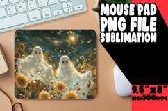 Halloween Ghost Art Mouse Pad Sublimation PNG Product Image 1
