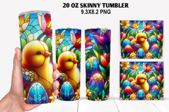 Skinny Tumbler 20oz Wrap Design, Easter Tumbler PNG Design Product Image 1