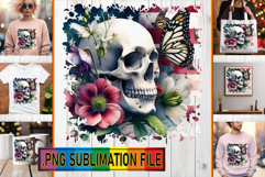 Sweet TSHIRT Art Ideas PNG, Skull USA Product Image 1