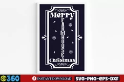 Merry farmhouse christmas SVG, Farmhouse Christmas Sign SVG Product Image 4
