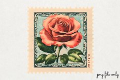 Valentines Romantic Retro Style Stamp Clipart PNG Product Image 1