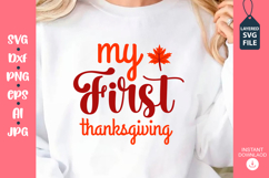 my first thanksgiving, Thanksgiving SVG design Product Image 1