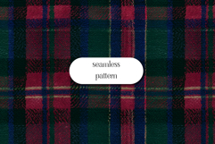 Green Red Blue Tartan Seamless Pattern Digital Paper Plaid Product Image 1