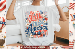 Little Miss America Sublimation Design,America Sublimation Product Image 1