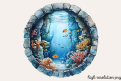Under the Sea Window Clipart PNG Product Image 1