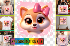 VIBRANT TSHIRT DESIGN PNG Sublimation, 3D Dog Product Image 1