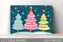 Christmas Tree Cutting Board Design. Kitchen Cutting Board Product Image 1