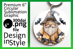 Halloween Spirit Keychain Round Design Sublime Elegance PNG Product Image 1