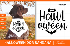 Funny Halloween Dog Bandana Quote SVG | Hawloween Product Image 1