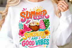 Summer Sunshine and Good Vibes PNG Product Image 1