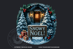 Christmas Greetings clipart PNG Set 2, Holiday Quotes wishes Product Image 3
