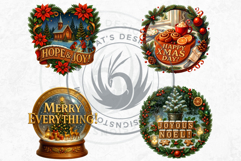 Christmas Greetings clipart PNG Set 2, Holiday Quotes wishes Product Image 4