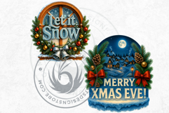 Christmas Greetings clipart PNG Set 2, Holiday Quotes wishes Product Image 8