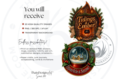 Christmas Greetings clipart PNG Set 3, Holiday Quotes wishes Product Image 2