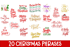 20 Christmas Phrases Embroidery Designs Product Image 1