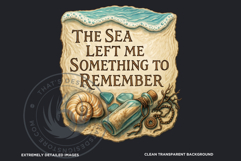 Coastline Summer Bliss PNG Set, Beach Quotes Clipart, Ocean Product Image 3