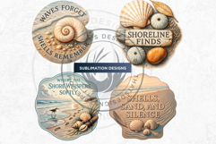 Coastline Summer Bliss PNG Set, Beach Quotes Clipart, Ocean Product Image 4