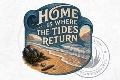 Coastline Summer Bliss PNG Set, Beach Quotes Clipart, Ocean Product Image 5