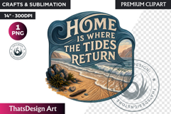 Coastline Summer Bliss PNG, Beach Quotes Clipart, Ocean Product Image 1