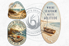 Coastline Summer Bliss PNG Set, Beach Quotes Clipart, Ocean Product Image 9