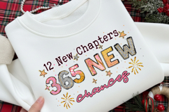 12 New Chapters 365 New Chances Png, Glitter New Year Png Product Image 3