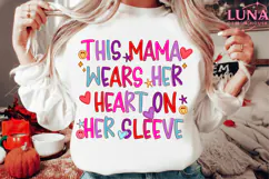 This Mama Loves Her Hearts On Her Sleeve Png Product Image 4