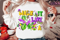 Walk It Like A Mardi Gras Png, Mardi Gras Balloon Dog Png Product Image 2