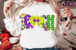 Preppy Teacher Marid Gras Coquette Bow Png, Mardi Gras Teach Product Image 2