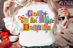 God Is In The Details PNG, Doodle Religious Shirt Design Product Image 2