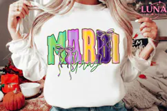 Brushstroke Mardi Gras PNG, Fleur De Lis Coquette PNG, Product Image 2