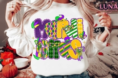 Brushstroke Mardi Gras PNG, Fleur De Lis Coquette PNG Product Image 3