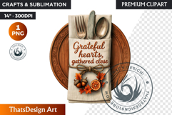 Cozy Thanksgiving greetings PNG, Grateful Quotes Clipart Product Image 1