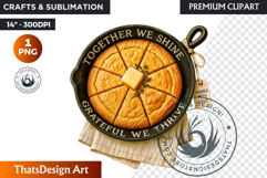 Cozy Thanksgiving greetings PNG, Grateful Quotes Clipart Product Image 1