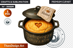 Cozy Thanksgiving greetings PNG, Grateful Quotes Clipart Product Image 1