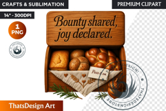 Cozy Thanksgiving greetings PNG Grateful Quotes Clipart Product Image 1