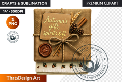 Cozy Thanksgiving greetings PNG Grateful Quotes Clipart Product Image 1