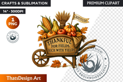Cozy Thanksgiving greetings PNG Grateful Quotes Clipart Product Image 1